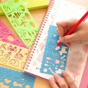 컬러 사물 동물 모형자 모양자 세트 4P (WFKIK6O)