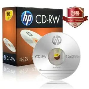 고품질 HP CD-RW 4-12x 10PK 700MB 80min 갑(10개입) (WFKGBHG)