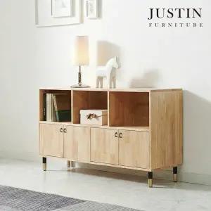 [저스틴퍼니처]포레노 러버우드 원목 거실장 겸 수납 책장(1200)