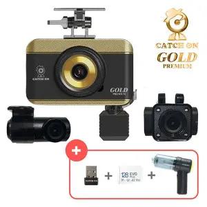 캐치온 골드 프리미엄 4채널 블랙박스 WIFI동글, 메모리카드 128, 미니청소기