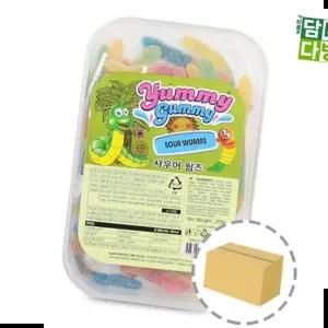 지렁이젤리 야미 사우어 웜즈 (12개입) 200g 1BOX
