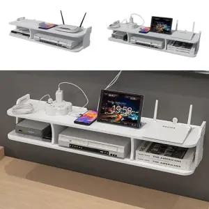 [룽스]티비 셋톱박스 선방정리 선반 공 수납함 소형 2칸