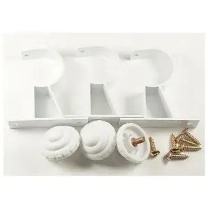 [룽스]커튼브라켓 커텐고리 백색 35mm 3p세트