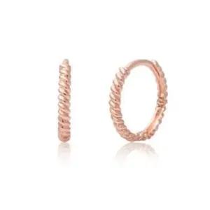 [룽스]원터치 로즈골드 꼬임 링 골드귀걸이 귀걸이 14K