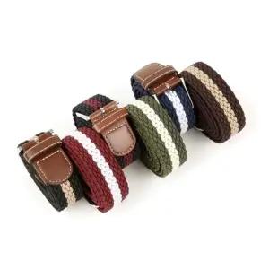 KING 남녀공용 벨트 3선 배색 스판벨트 (WFKHYHU)