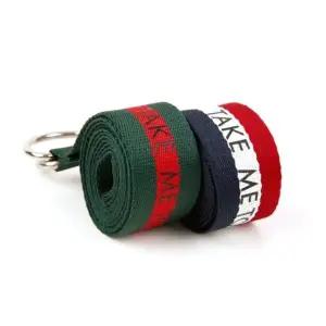 KING 남녀공용 벨트 3선 레터링 스트릿벨트 (WFKHYHQ)