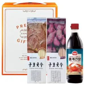 홍게간장+구포국수2종 식용유선물세트 해표 롯데 설날 추석 명절 국수