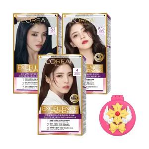 로레알파리 엑셀랑스 듀오 크림 염모제 3개 + 네티 빗
