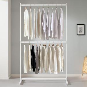 KM-T6812 스틸 2단행거 1200 철제 스탠드옷걸이 옷걸이 행거 옷가게 옷장 드레스룸 원룸 조립식