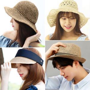 여름모자 썬캡 페도라 밀짚 비치 썸머 여자 여성 남자 남성 커플 라피아 라탄 손뜨개 지사 바캉스 허니문 휴양지 파나마햇 챙넓은 벙거지 버킷햇