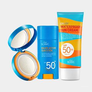 싸이닉 썬스틱+아쿠아썬쿠션+워터프루프썬크림 3종SET