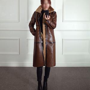 페이크 롱무스탕,블랙,브라운,뽀글이털/공항패션