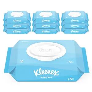 크리넥스 수앤수 코튼클린 물티슈 캡형 베이직 72매 10팩 / 캡형 모음전