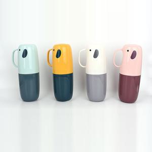 세븐몰 휴대용 코끼리 칫솔통 칫솔 치약 세트 보관함 양치컵