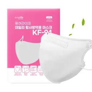 퓨어라이프 KF94 새부리형 마스크 대형 100매 화이트 식약처인증