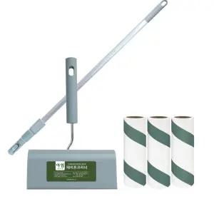 아임 돌돌이 테이프클리너 밀대+핸들+리필 90회x4개 세트 사선 먼지제거 테