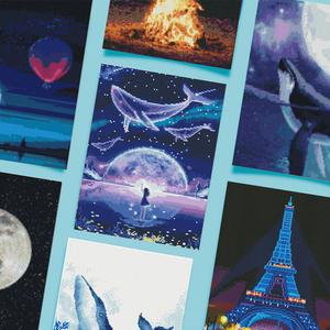 아디코 DIY LED보석십자수 해바라기 액자형 비즈