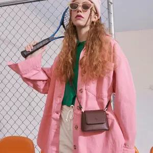 모니카 미니 바게트백 다크브라운 AP15-2174-DB