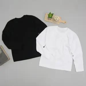 주니어 아동 남아 여아 초등학생 단체 기본 면 티셔츠 무지 라운드 티