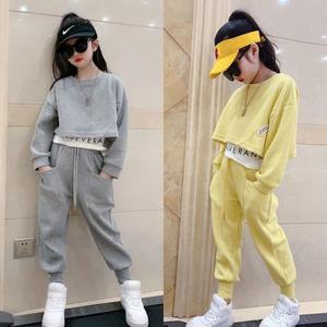 [삐삐네옷가게] 여아 주니어 크롭트레이닝 봄 가을 레이어드 댄스 초등학생 상하