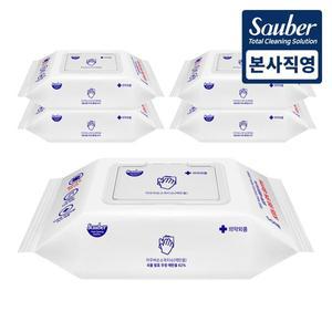 [자우버] 손소독 티슈  대용량 캡형 50매 5개