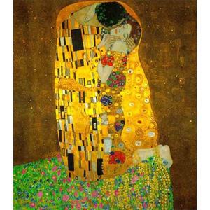[케이엠엘리]클림트 키스 (캔버스) 보석십자수 40x50 (사각큐빅) (퍼즐사랑)