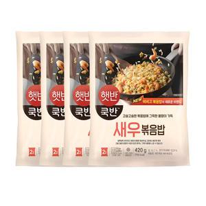 CJ제일제당 햇반 쿡반 새우볶음밥 420g 4개
