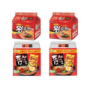 팔도 왕뚜껑봉지면, 130g, 8개 + 틈새라면, 120g, 10개