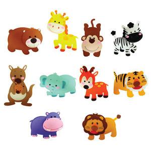 [문구티쳐] 청양토이 교육자료모형(야생사파리10종)펠트용품 게시판꾸미기 미술준비물