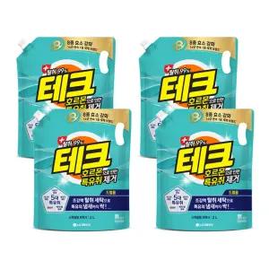 테크 호르몬 특유취제거 액체세제 드럼 리필, 2L, 4개