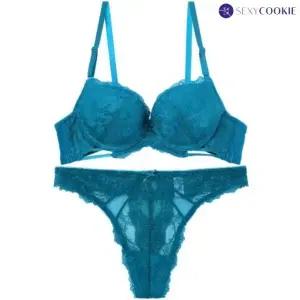 [롯데백화점]섹시쿠키 섹시퓨어 퍼펙트핏 블루그린 브라 쏭팬티세트SCWBZ411SCWPZ413