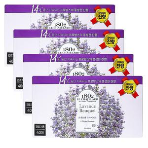 르샤트라 건조기용 섬유유연제 라벤더부케 드라이시트 40매 4팩