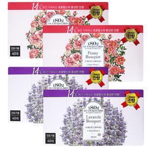 르샤트라 건조기용 섬유유연제 라벤더부케2개+피오니부케2개 드라이시트 40매 4팩,건조기시트