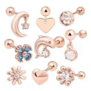 [오노마] ONM 14k 금침 로즈골드 큐빅 피어싱 (S9593937)