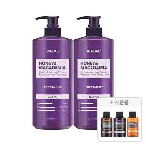 쿤달 네이처 트리트먼트 블랑 1058ml, 2개+증정(샴푸 일랑일랑 100ml+트리트먼트 일랑일랑 100ml+바디워시 일랑일랑 100ml 각 1개 (총 3개))
