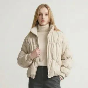 [리오벨]FAUX 레더 셔링 덕다운 코트 LV4DW0009