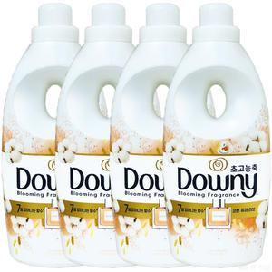 다우니 생화 향기 컬렉션 코튼 퓨어 러브 본품 1L 4개