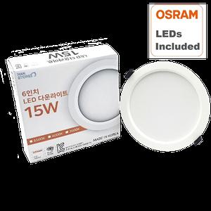 오스람 LED 6인치다운라이트 15W 플리커프리 국산