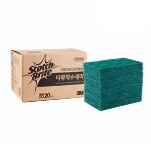 3M 스카치 브라이트 다용도 청 수세미 20개 대용량 설겆이 청소 주방 화장실 연마