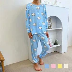 [오노마] ONM 스타일 더하기-491-하얀강아지아동긴팔조거잠옷세트 (S9873604)