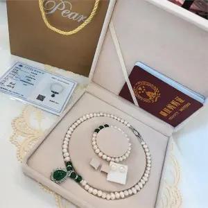 [오노마] ONM 못난이 담수 진주 목걸이 친정엄마 선물 세트 (S9806197)