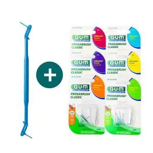 GUM 검 605 치간칫솔 리필 8개입 (614) 12개