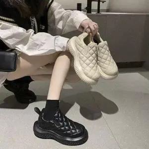 [오노마] ONM 여성 겨울 기모안감 슬립온 털운동화 따뜻 털 단화 (S11579754)