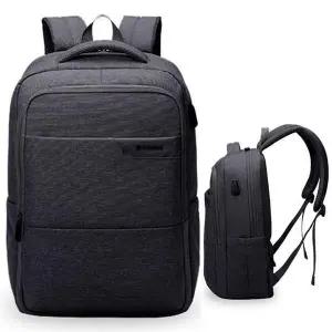 [셀러허브][라일리] Rly 패션 USB 교복 책가방 남성 여성 캔버스 검정 가방 (S9555185)