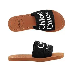 [끌로에] C20136 09B 우디 로고 플랫 뮬 아동 키즈 슬리퍼