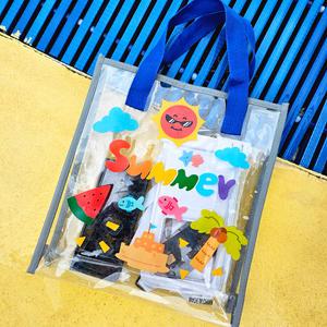 비닐가방 고급형 여름가방 투명가방 비치백 여름 만들기재료