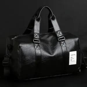 [셀러허브][라일리] Rly 출장용 해외여행 기내 인조가죽 검정색 보조 가방 (S16940860)