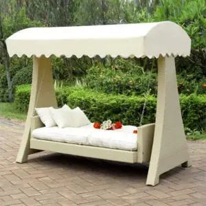 [텐바이텐]DR-8128 스윙베드체어/ 파라솔 라탄가구 썬베드