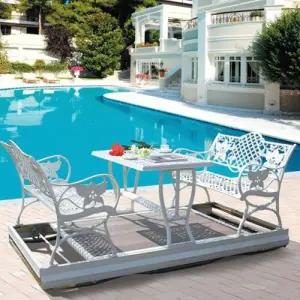 [텐바이텐]DR-8130 철제 스윙체어&테이블 일체형 / 리조트 카페 펜션