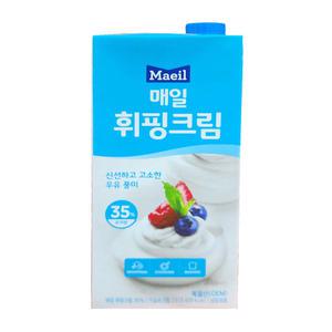(무)(냉장)매일유업 휘핑크림(냉장 1kg)X5개